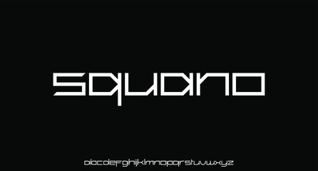 futuristic modern geometric font	