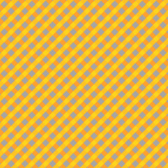 カラフルなチェック柄の背景　またはドット柄　オレンジ、黄色、グレー