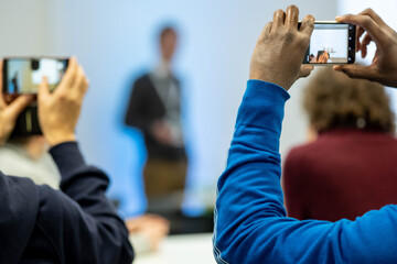 Filming at a Business Conference Event With a Smartphone