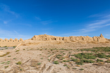 Fototapeta na wymiar ruins of ancient city Sauran near Turkistan, Kazakhstan one of the Silk road trade spots