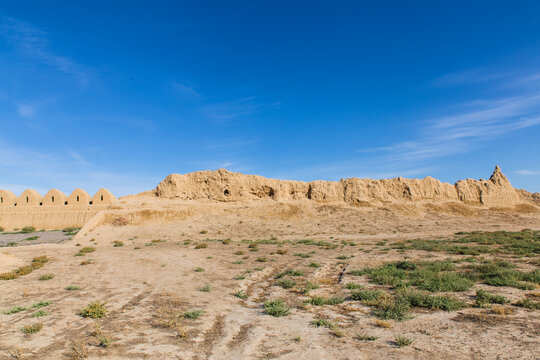 ruins of ancient city Sauran near Turkistan, Kazakhstan one of the Silk road trade spots