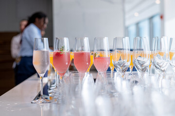 Cocktail at a reception, corporate events and weddings