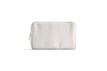 Blank canvas cosmetic bag mock up, front view