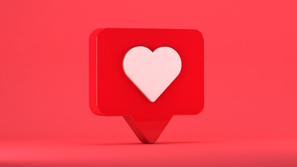 Like icon on red background