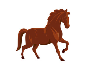 Fototapeta na wymiar A Horse with Steady Gesture Illustration