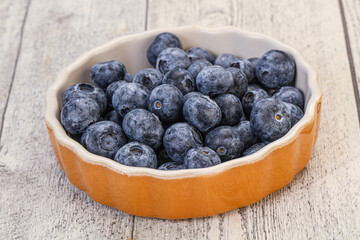 Sweet fresh juicy blueberries heap