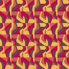 Beautiful of Colorful Abstract Shape, Repeated, Abstract, Illustrator Pattern Wallpaper. Image for Printing on Paper, Wallpaper or Background, Covers, Fabrics