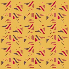 Beautiful of Colorful Abstract Shape, Repeated, Abstract, Illustrator Pattern Wallpaper. Image for Printing on Paper, Wallpaper or Background, Covers, Fabrics