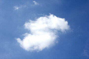 青空にポッカリ浮いた白い雲