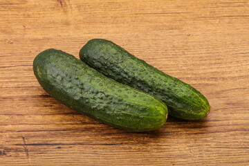 Ripe organic natural green cucumber