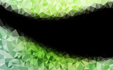 Light Green vector blurry triangle pattern.