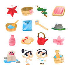 Super Cute Japanese Hot Spring Onsen Set