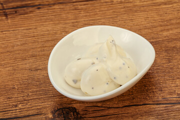 Caesar cream sauce with parmesan and herbs