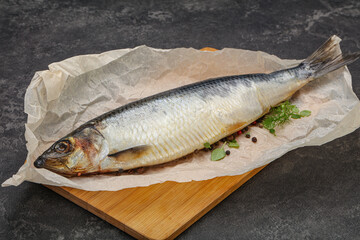 Salted Herring fish with pepper