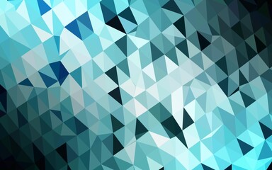 Fototapeta premium Light BLUE vector shining triangular background.