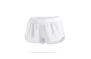 Blank white women shorts mock up, side view