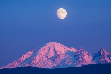 moon over the mountains