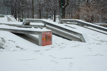 winter im prater park wien