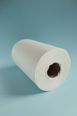 White paper napkins on color background