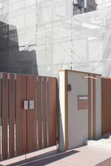 一戸建て住宅の新築工事の門扉