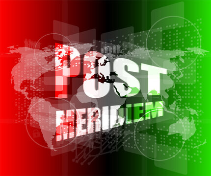 post meridiem on digital touch screen, business concept vector illustration