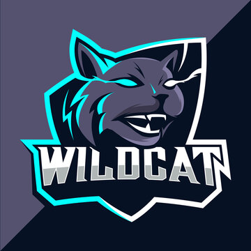 Wildcats mascot esport logo design