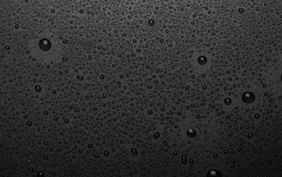 water droplets on black background