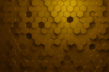 3d honeycomb rendering, 3d illustration,