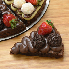 Pizza Brownie de chocolate
