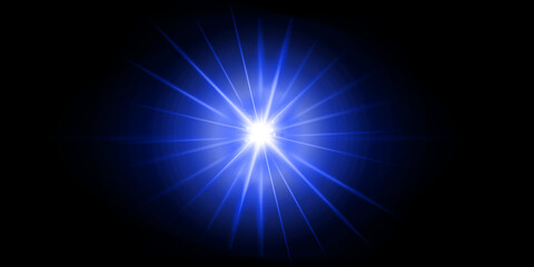 Flare lens light Stock Image In Black Background