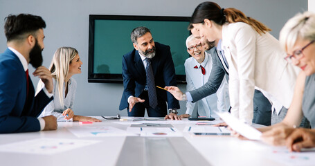 Business people conference and meeting in modern office