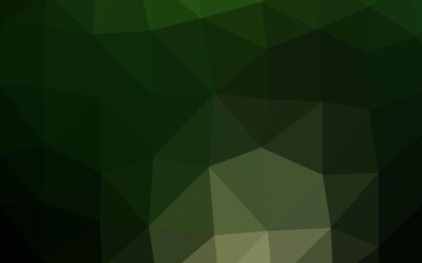 Obraz premium Dark Green vector polygon abstract layout.
