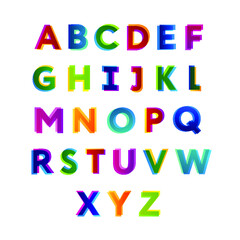 Creative modern colorful alphabet letters. Best for headers and posters design.