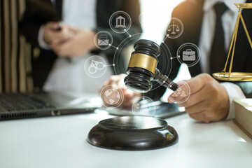 justice and law concept.Male judge Consultation and legal concepts, lawyers, 