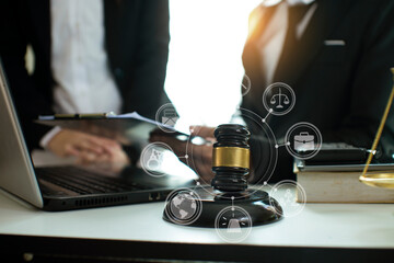 justice and law concept.Male judge Consultation and legal concepts, lawyers,