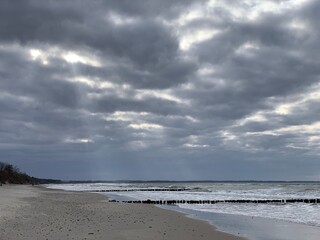 storm clouds over the sea