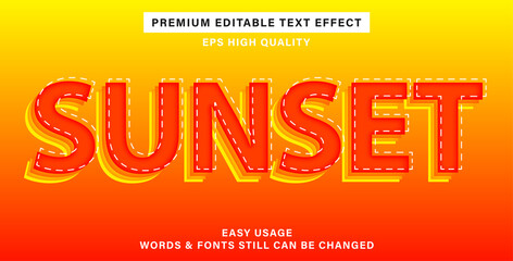 Fototapeta premium Best text effect sunset