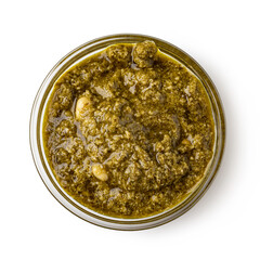 Bowl with pesto sauce