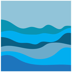 Fototapeta premium Abstract Water wave vector illustration design background