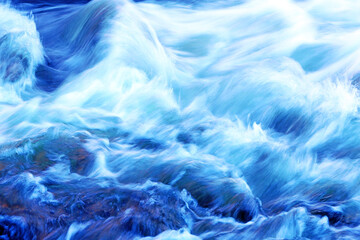 Fototapeta premium rushing whitewater turbulence closeup
