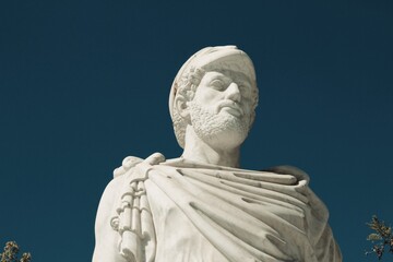 Athens, Greece, statue of Pericles, general of Athens during its golden age.