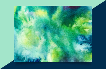 Green watercolor background and abstract texture background