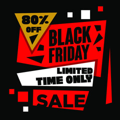 Black friday flyer and banner background vector