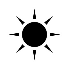 sun icon vector isolated on white background