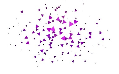 Light Purple vector template with crystals, triangles.