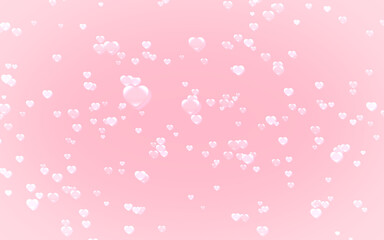 White heart. valentine's day abstract pink background .