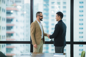 business people hands shake for business partnership success, Shake hand concept