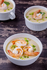 Steamed eggs with shrimp
