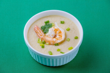 Steamed eggs with shrimp