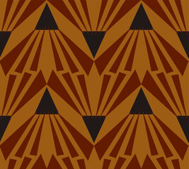 Abstract Hand Drawing Geometric Art Deco Repeating Vector Pattern Isolated Background